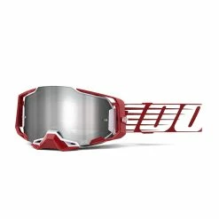 100% Lunettes Armega Oversized Deep Red - Lentille Argentée