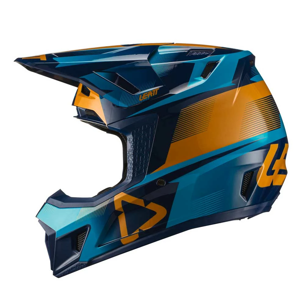 LEATT Casque Y Compris Lunettes 7.5 V21.1 Bleu-jaune – Image 4