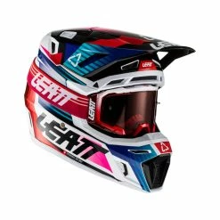 LEATT Casque Avec Lunettes 8.5 V22 Aqua/Royal Bleu-blanc-noir