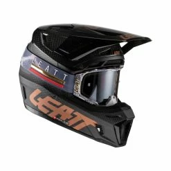 LEATT Casque Y Compris Lunettes 9.5 V22 Carbon Noir