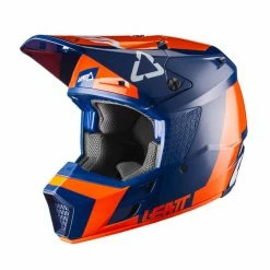 LEATT Casque De Motocross GPX 3.5 - Orange-bleu-blanc