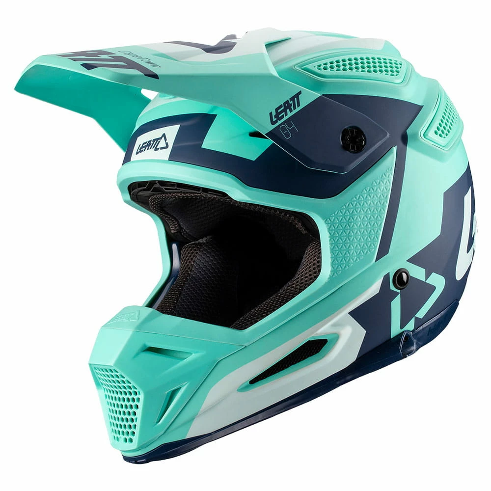 LEATT Casque De Motocross GPX 5.5 Composite - Vert-bleu-blanc