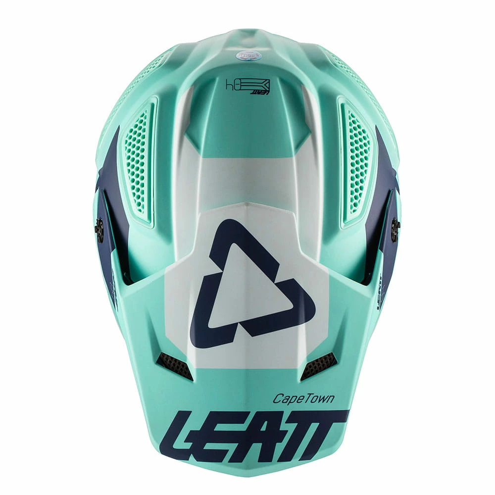 LEATT Casque De Motocross GPX 5.5 Composite - Vert-bleu-blanc – Image 2